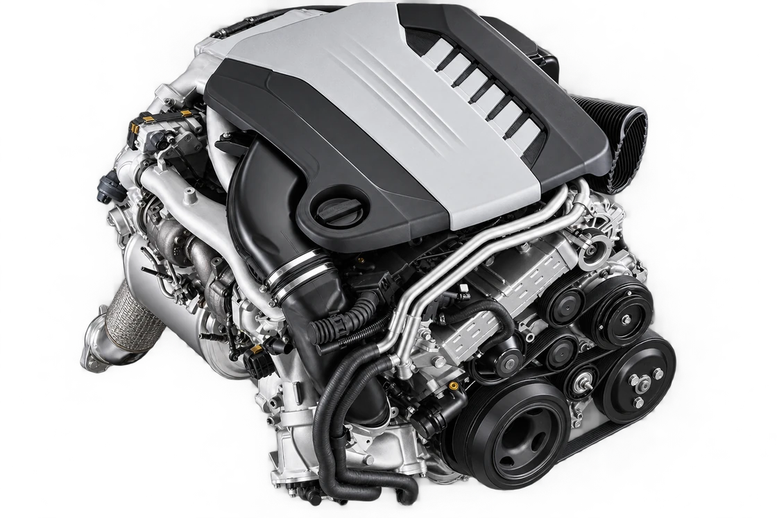 BMW Motor als technische Detailansicht
